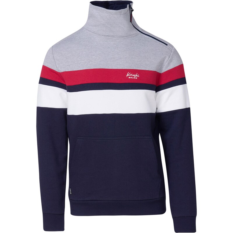KOROSHI Sveter námornícka modrá / sivá / červená / biela 65889641