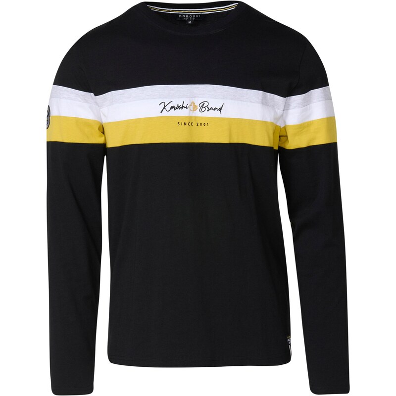 KOROSHI Tričko žltá / čierna / biela 65889670