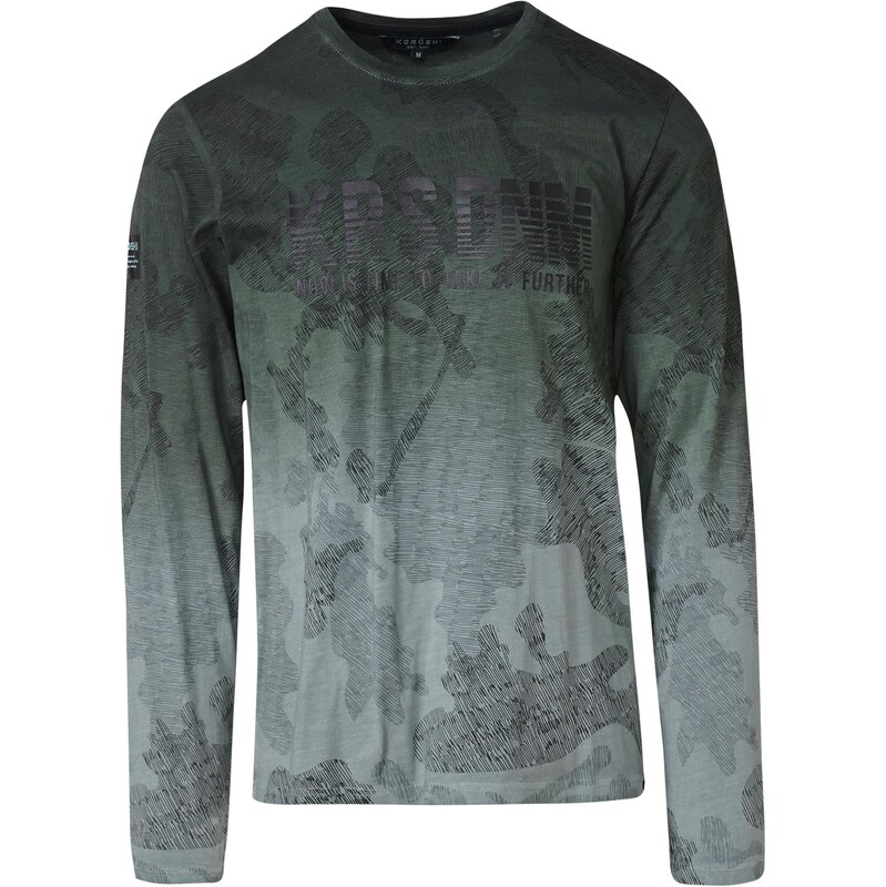 KOROSHI Tričko kaki / čierna 65889687