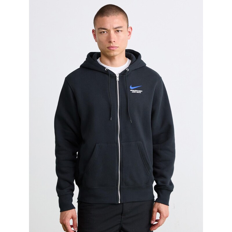 Nike Sportswear Tepláková bunda 'CLUB' modrá / čierna / biela