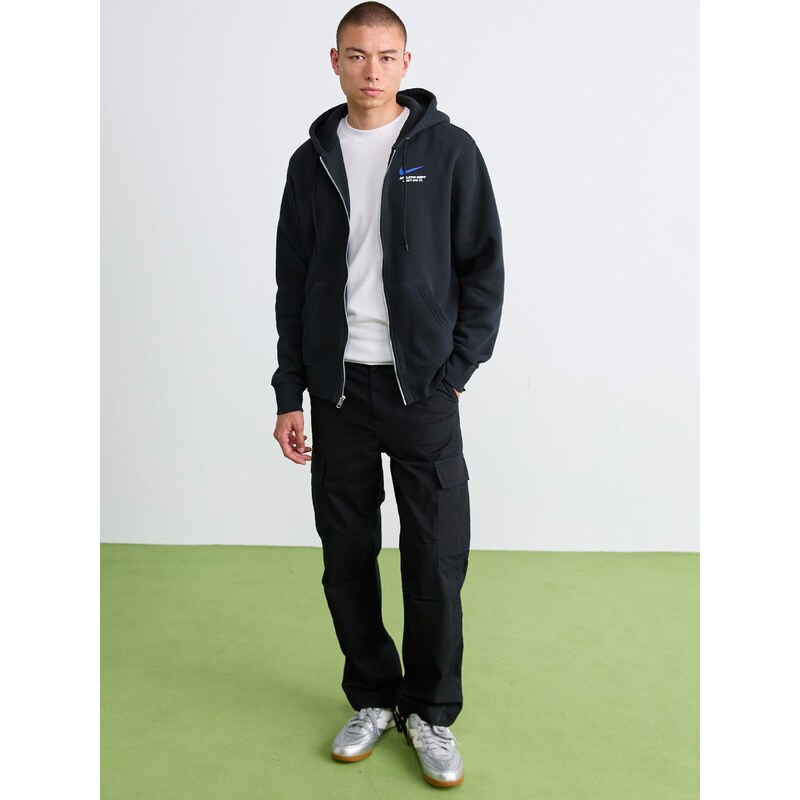 Nike Sportswear Tepláková bunda 'CLUB' modrá / čierna / biela