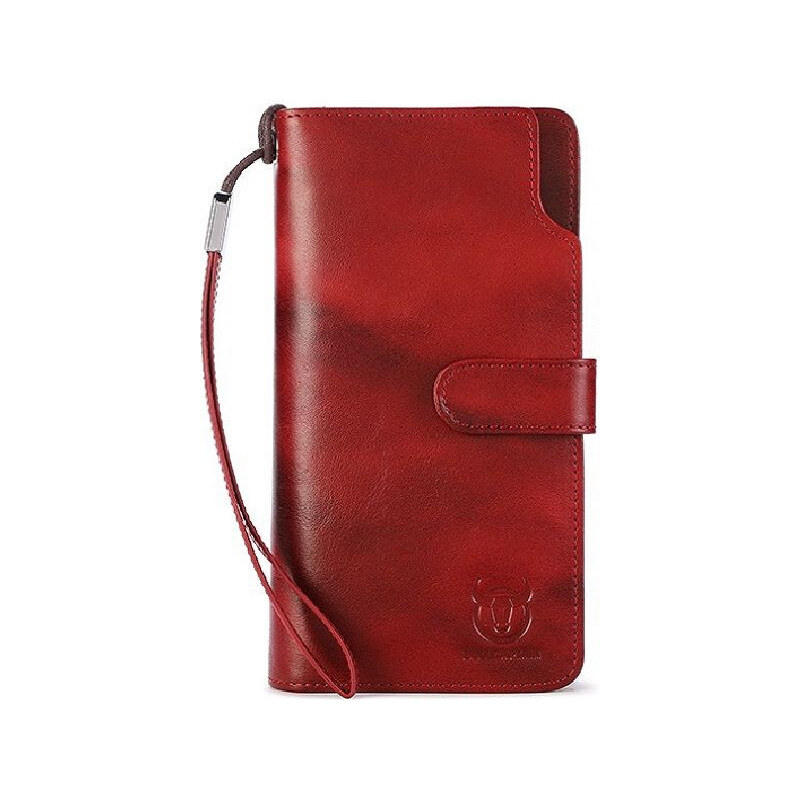 Bullcaptain kožená dlhá peňaženka Maurus Červená 65227774