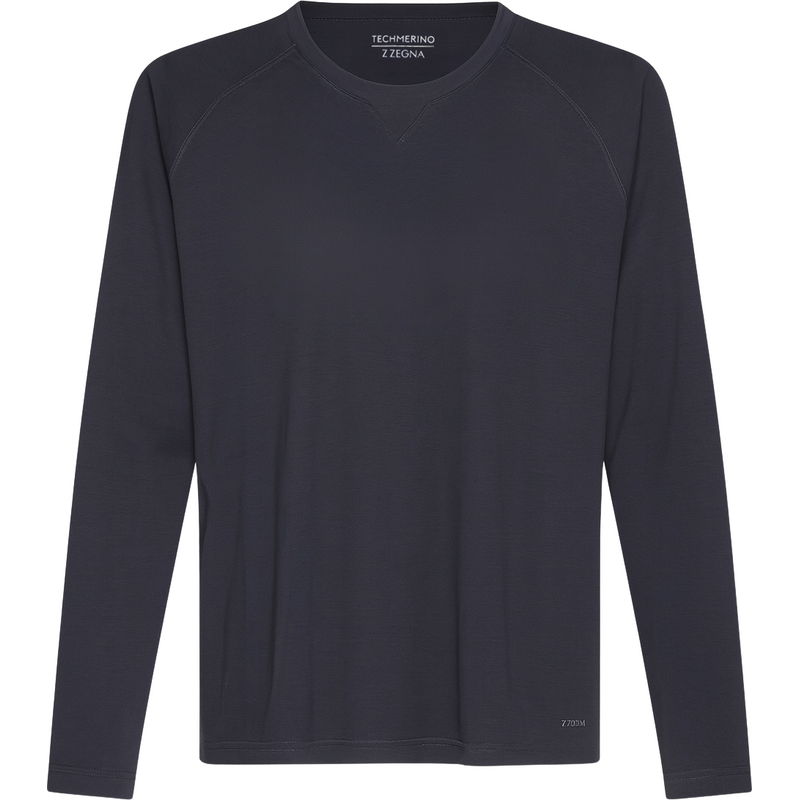 Z ZEGNA Techmerino Black tričko 65502357