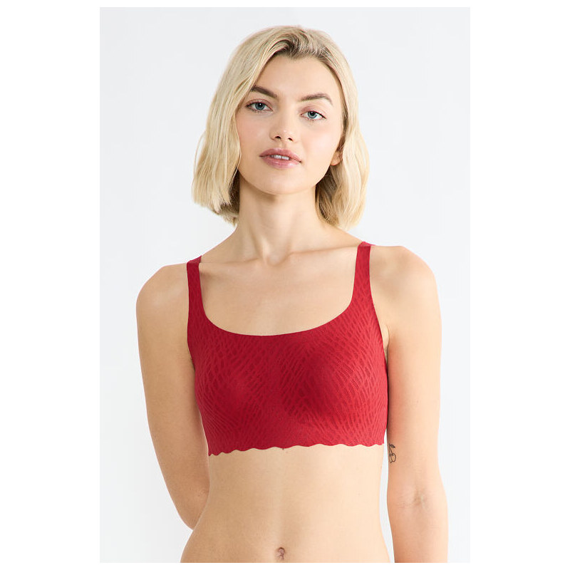 Podprsenka Sloggi ZERO FEEL BLISS Festive top červená 65502337
