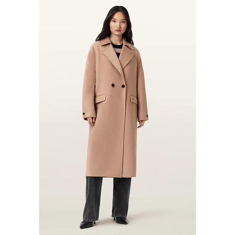 Kabát s prímesou vlny AllSaints SELLMA 66852529