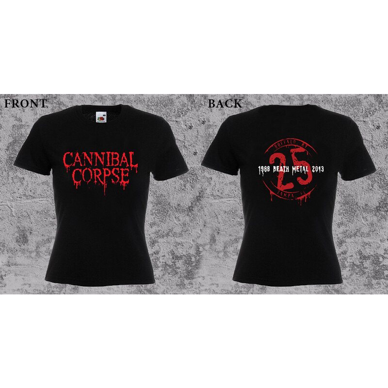 Fruit of the Loom Cannibal Corpse - 25 Years (dámske tričko) 65512668