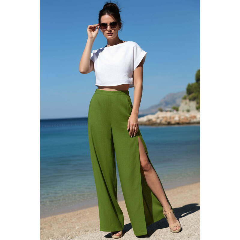 Široké lanové nohavice Lotika Premium 65247473