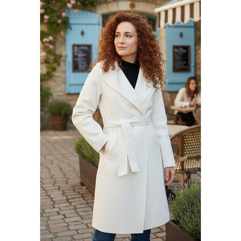 Glara Dlhši dámsky kabát s kapucňou 10614276