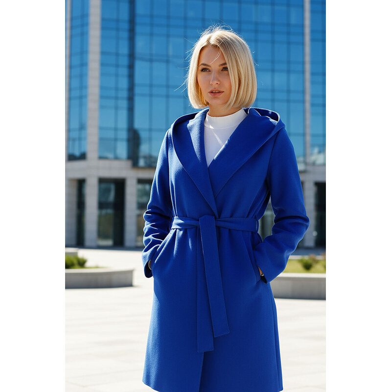 Glara Dlhši dámsky kabát s kapucňou 8395849