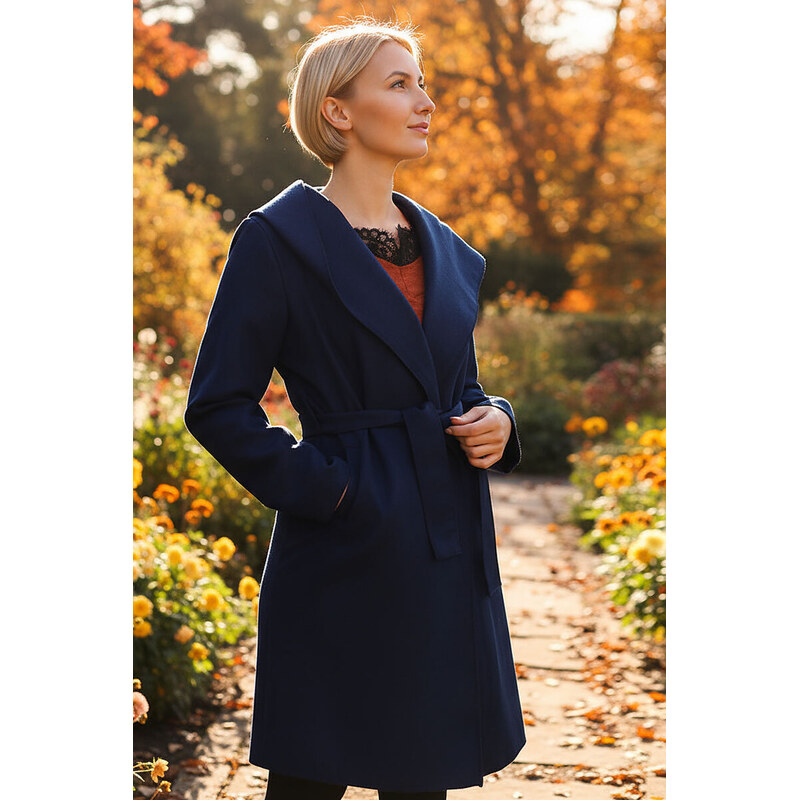 Glara Dlhši dámsky kabát s kapucňou 8395850