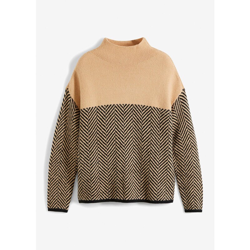 bonprix Pulóver, farba béžová 46898369