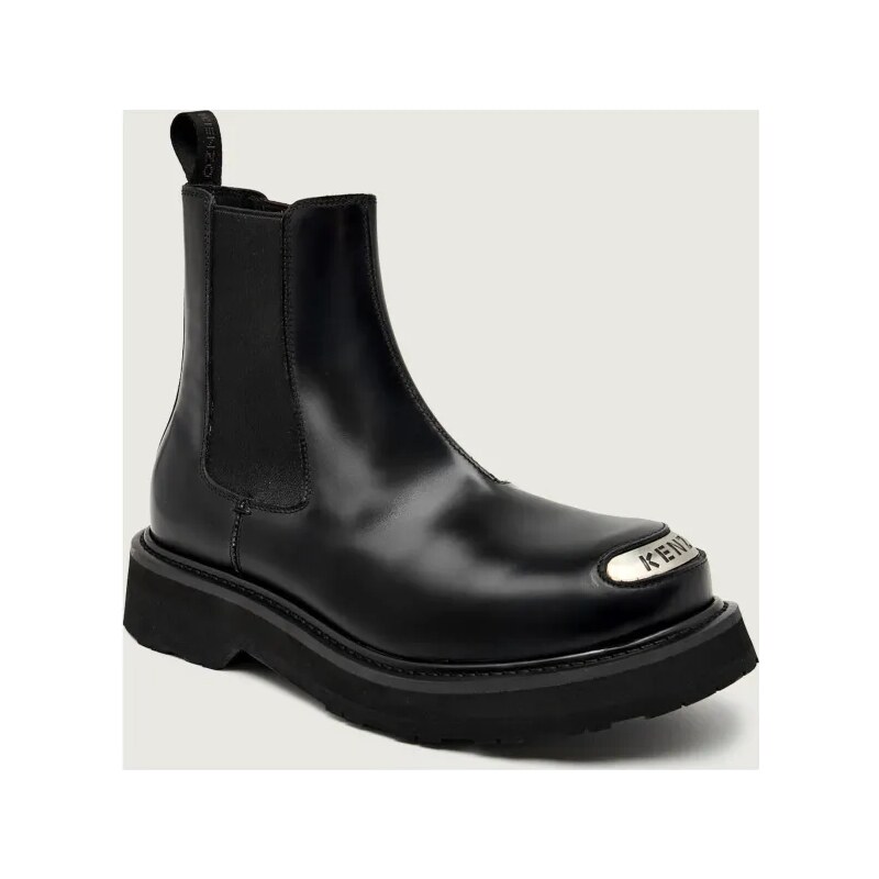 Kenzo Kožené jazdecké topánky SMILE CHELSEA 65493983