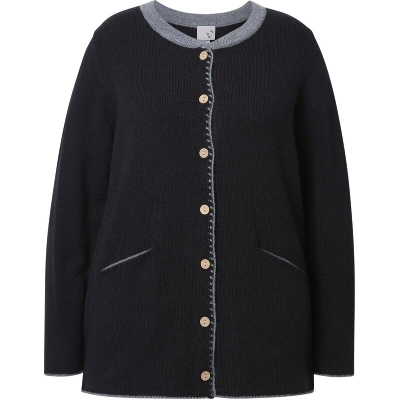 Ulla Popken Kardigán sivá / čierna 65536185