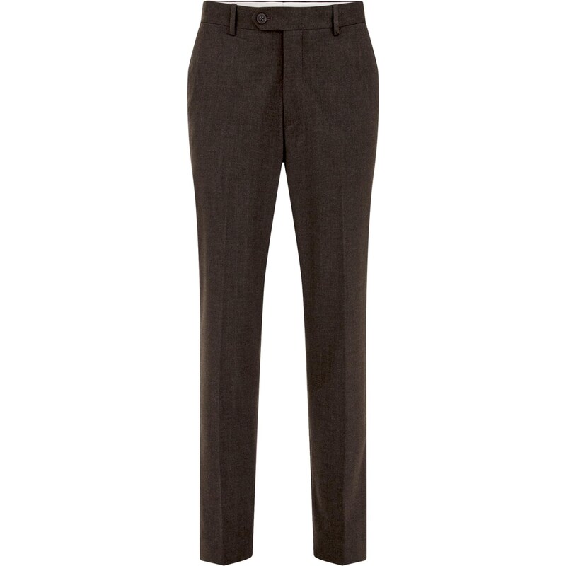 WE Fashion Nohavice s pukmi tmavohnedá 65559149