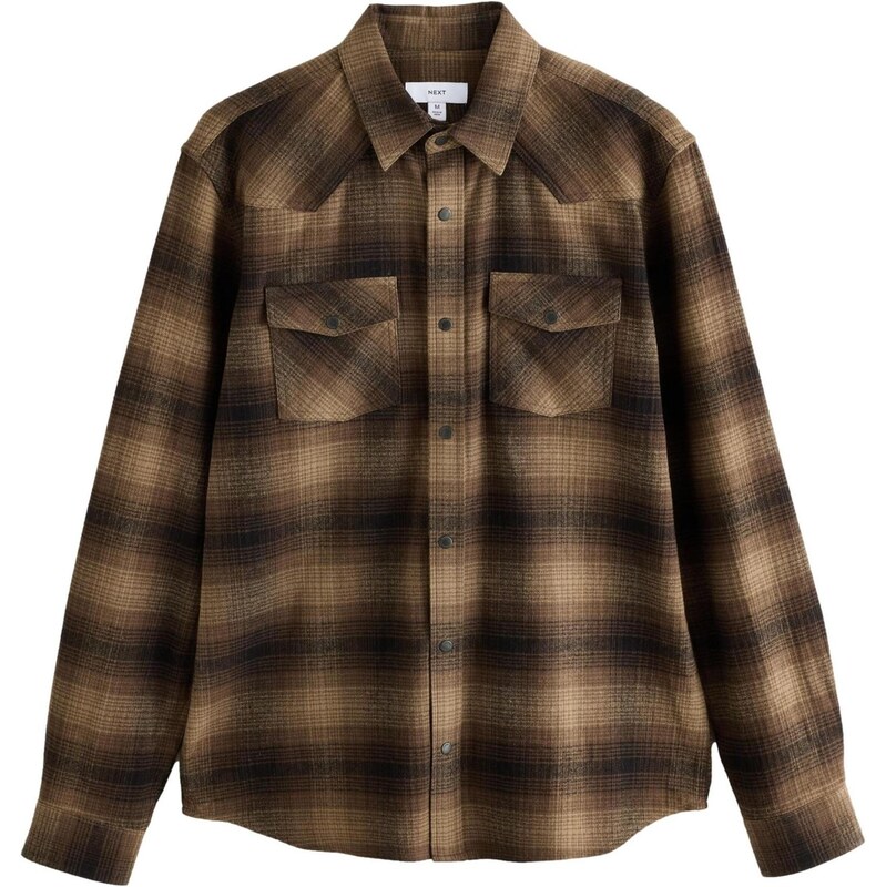 Next Košeľa hnedá / čierna 65661453