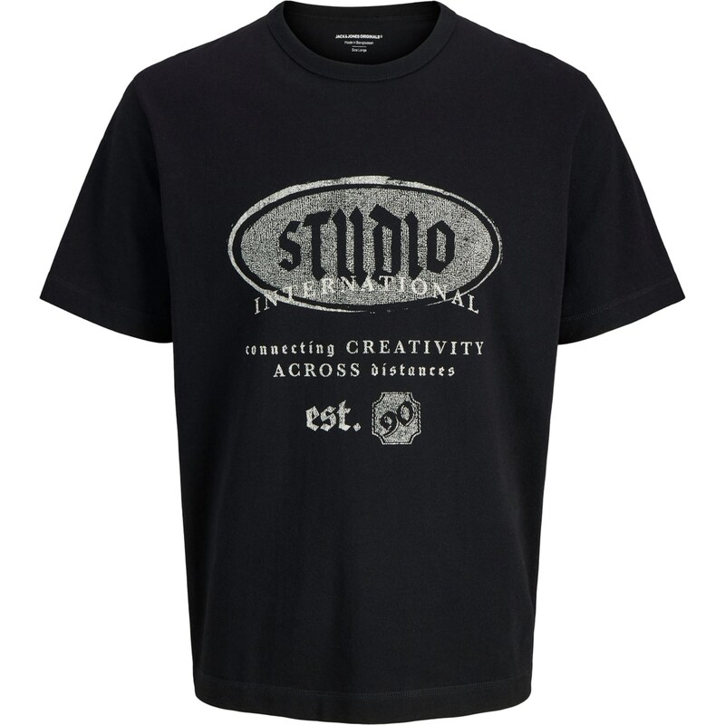 JACK & JONES Tričko JORMEADOWS sivá / čierna 65582343