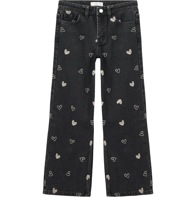 MANGO KIDS Džínsy Mila béžová / čierny denim 65577305