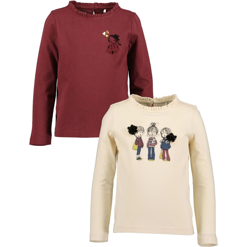 BLUE SEVEN Tričko svetlobéžová / námornícka modrá / bordová / čierna 65843756