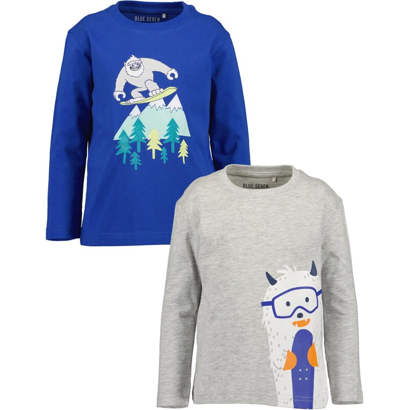 BLUE SEVEN Tričko kráľovská modrá / svetlosivá / mätová / 65905323