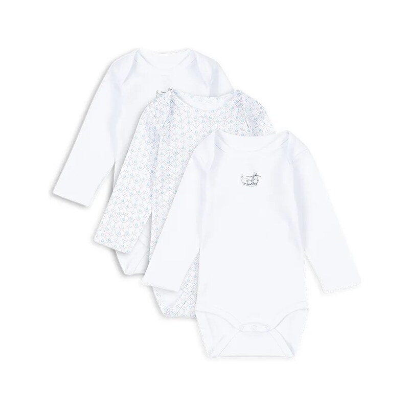Bavlnené body pre bábätká Fanga Fontana FIO 3 PACK LS BODY OCS 3-pak 65537829