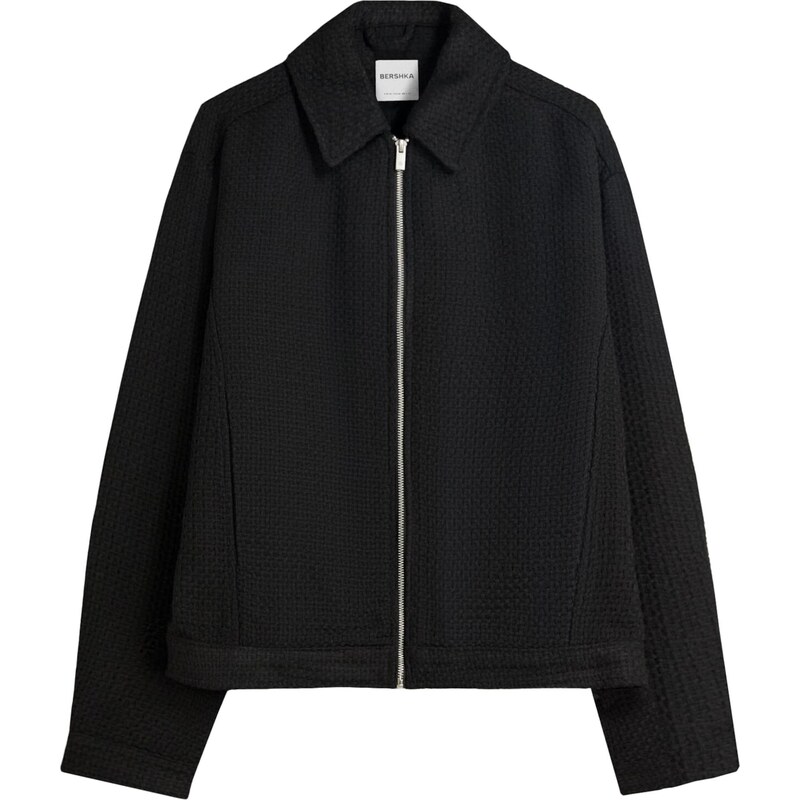 Bershka Prechodná bunda čierna 65886599