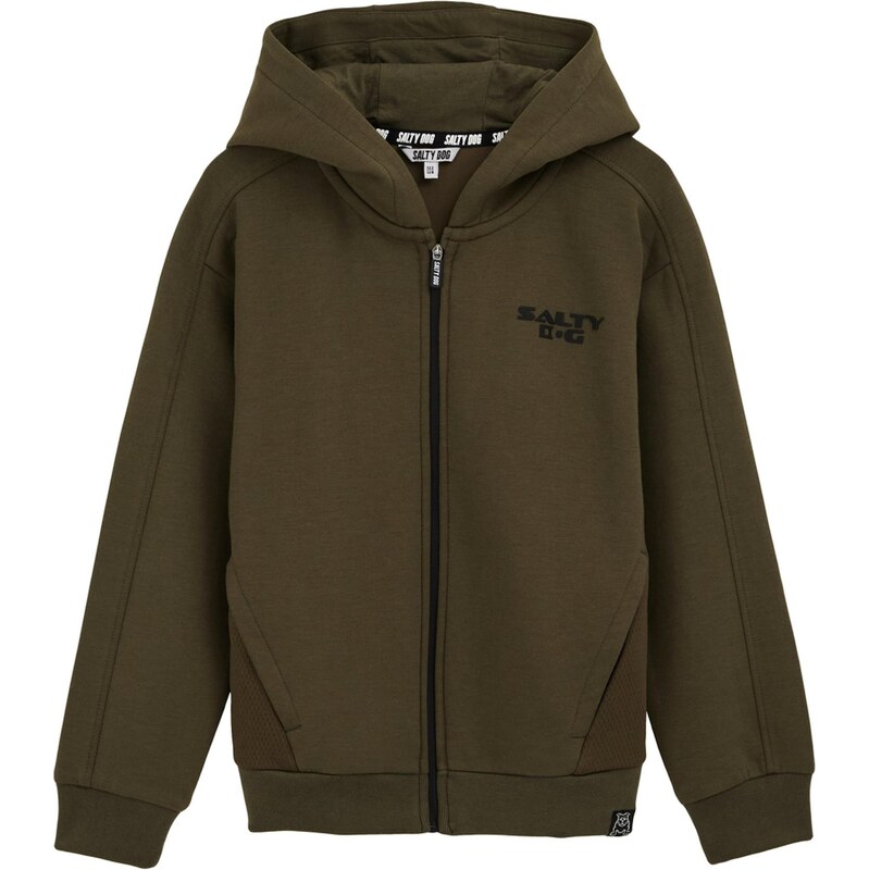 WE Fashion Tepláková bunda kaki / čierna 65659785