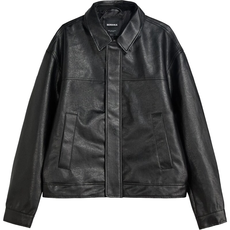 Bershka Prechodná bunda čierna 65678809