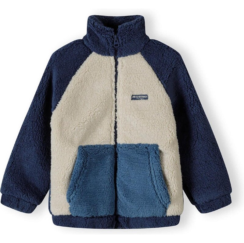 MINOTI Flisová bunda krémová / kráľovská modrá / tmavomodrá 65660722