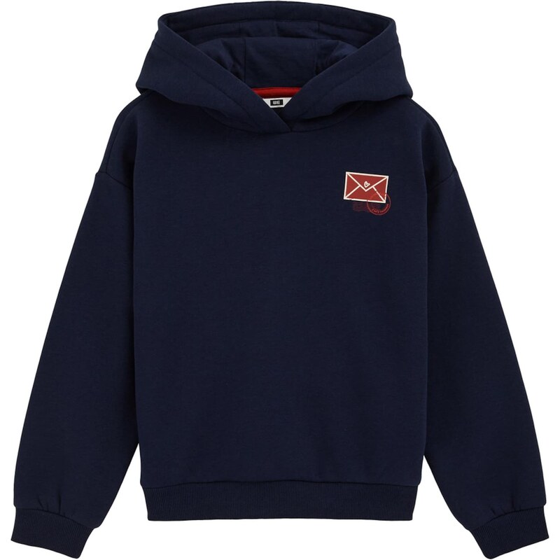 WE Fashion Mikina tmavomodrá / svetloružová / vínovo červená / biela 65659816