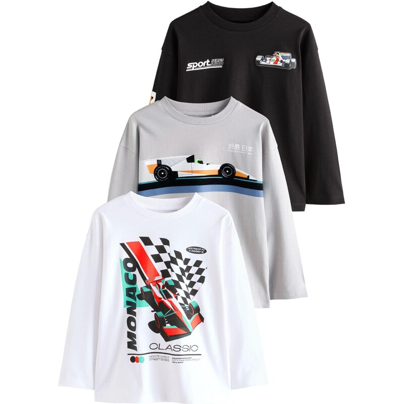 Next Tričko sivá / červená / čierna / biela 65891940