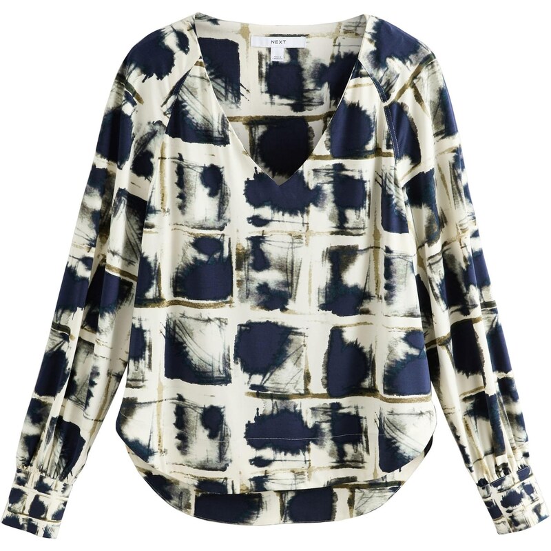 Next Blúzka námornícka modrá / zlatá / šedobiela 65679205