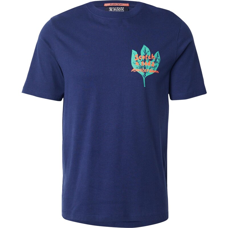 SCOTCH & SODA Tričko modrá / nefritová / tmavooranžová / biela 65816891