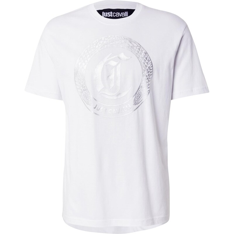 Just Cavalli Tričko strieborná / biela 65894812