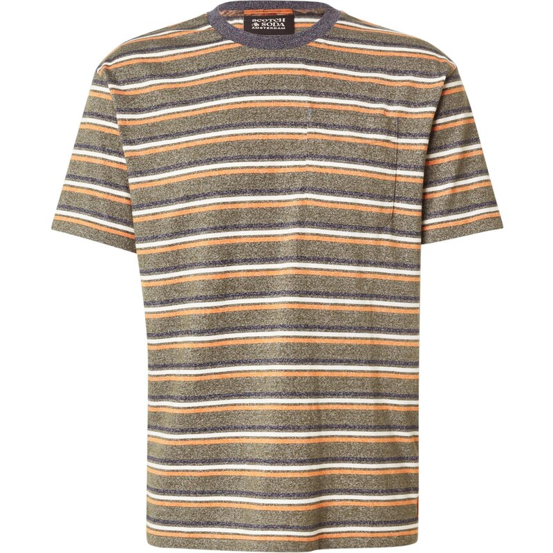 SCOTCH & SODA Tričko sivá melírovaná / zelená melírovaná / oranžová 65816894