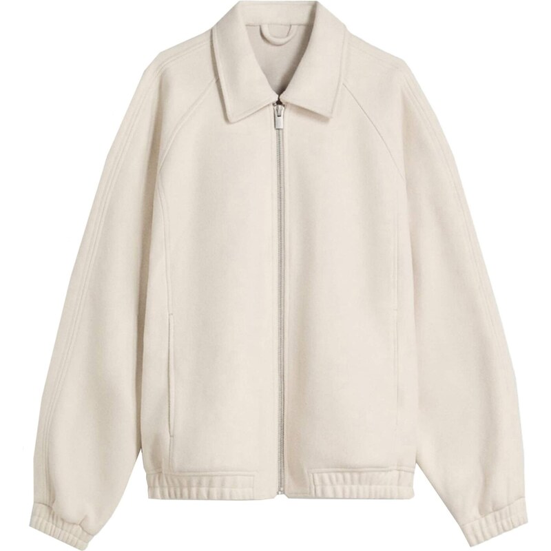 Bershka Prechodná bunda svetlosivá 65893107