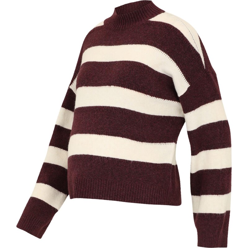 Vero Moda Maternity Sveter VMMINEZ krémová / vínovo červená 65664925
