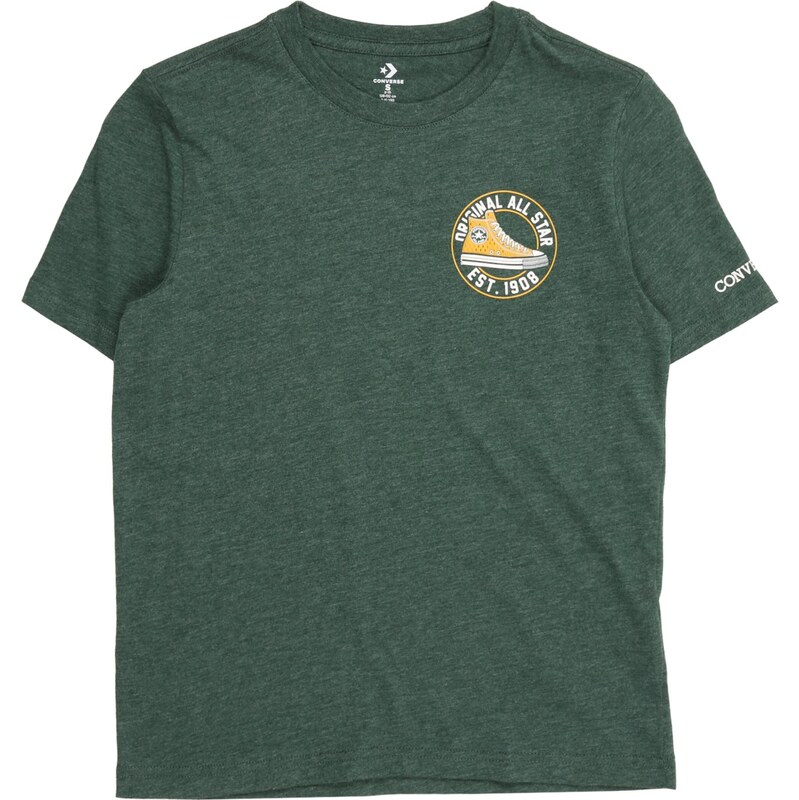 CONVERSE Tričko žltá / tmavozelená / biela 65665389