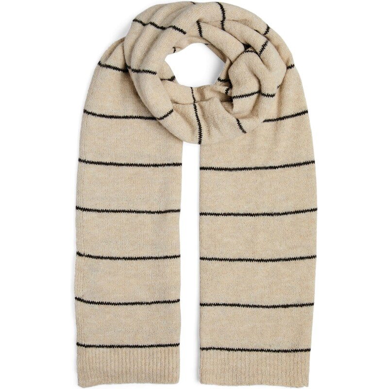 PIECES Šál PCNORMA tmavošedá / čierna 65890726