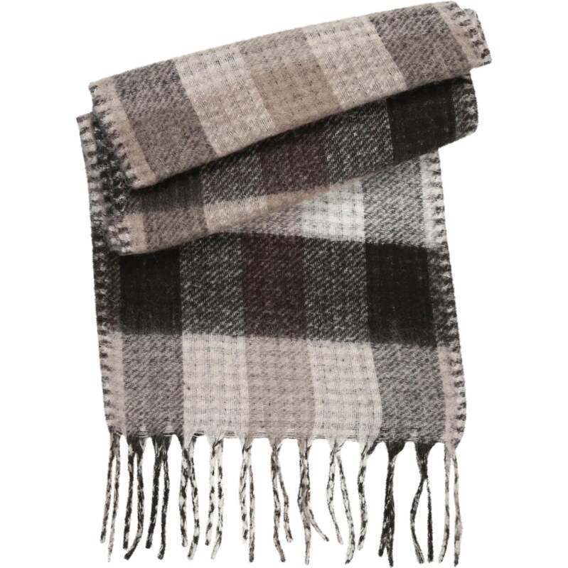 ABOUT YOU Šál tmavošedá / čierna / biela ako vlna 65891980