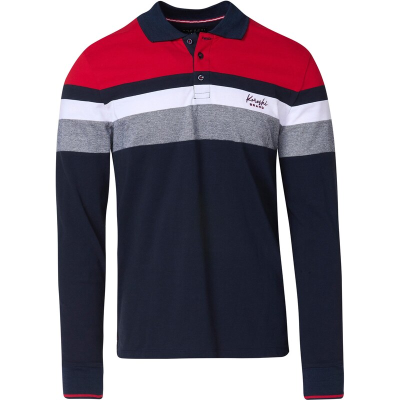 KOROSHI Tričko námornícka modrá / sivá / červená / biela 65889672