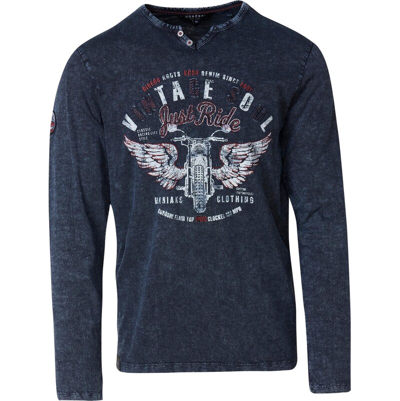 KOROSHI Tričko tmavomodrá / tmavočervená / biela 65889676