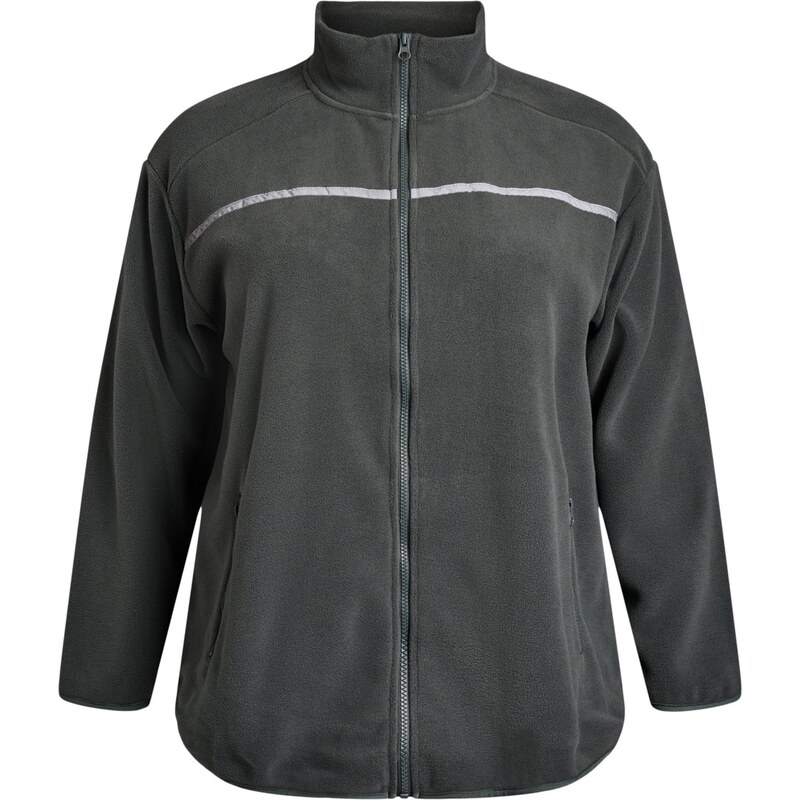 Active by Zizzi Flisová bunda Aodi tmavosivá / biela 65707976