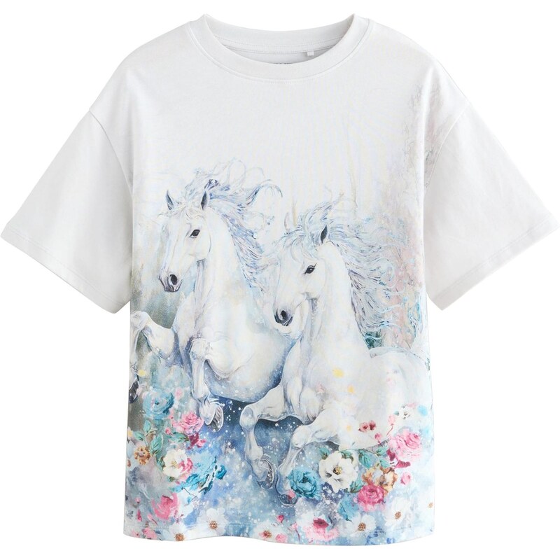 Next Tričko opálová / citrónová / staroružová / biela 65891880