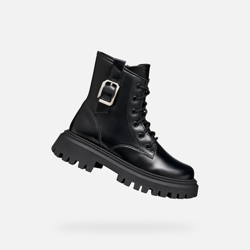 Black Girls Ankle Boots Geox Maquinnens - Girls 65540702