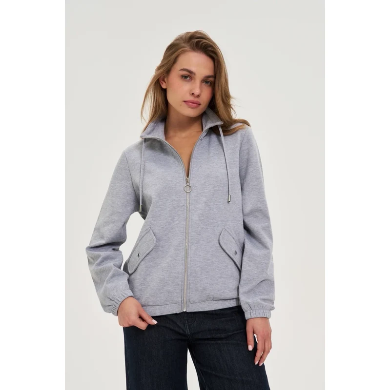 Marisse WOMENS SWEATSHIRT Z-BL-4811 L.GREY MEL 65540721