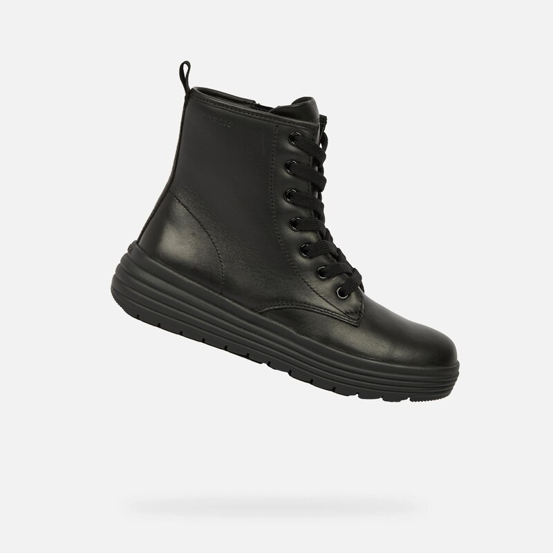 Black Girls Ankle Boots Geox Phaolae Girl - Girls 65540741