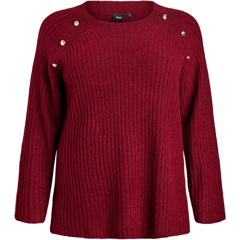 Zizzi Sveter Cacomfy tmavočervená 65679370