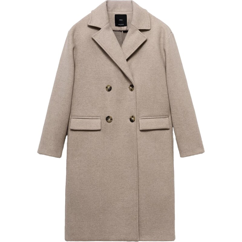 MANGO Prechodný kabát Tabisa krémová 65665405