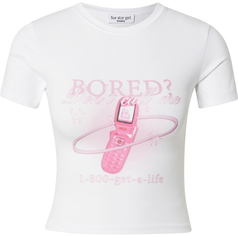 FIVE STAR GIRL Tričko biela 65894815