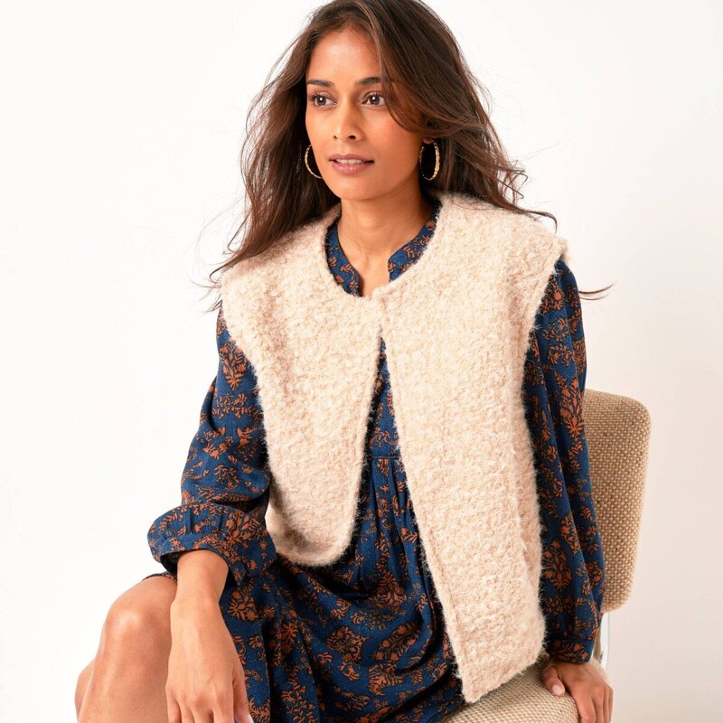 Buklé vesta béžová 048 Blancheporte 65543221